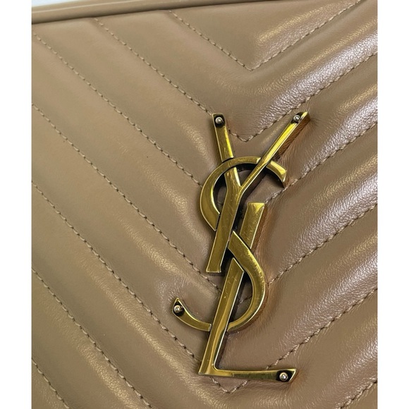 Saint Laurent Lou Camera Bag Small, Beige Leather With Gold Hardware - Picture 11 of 12